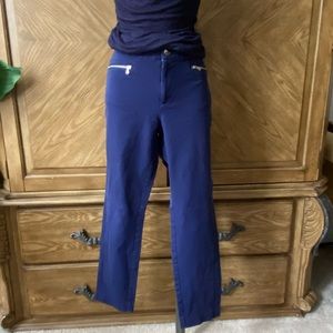 Ralph Lauren Navy skinny leg zipper Capri  Pants